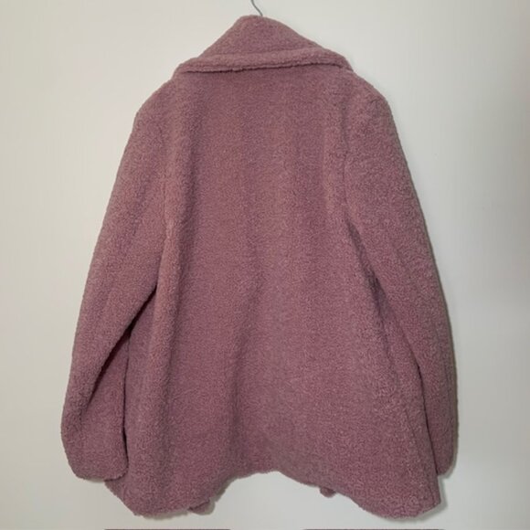 French Connection Women's Teddy Faux Fur Fuzzy Lined Dusty Shaggy Coat - Size M - Picture 7 of 7